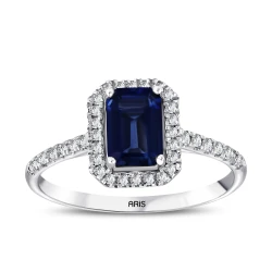 1,22 Karat Saphir Diamant Ring