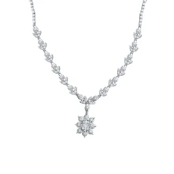 Diamant Baguette Collier mit Diamanten