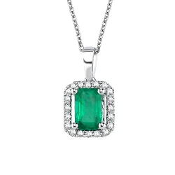 Diamant Smaragd Halskette