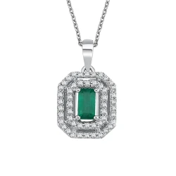 Diamant Smaragd Halskette