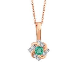 Diamant Smaragd Halskette