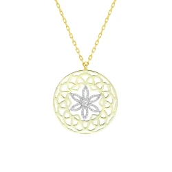 Diamant Lebensblume Kette