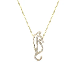 Diamant Seepferdchen Kette