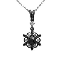 Schwarz-Weiß Diamant Kette