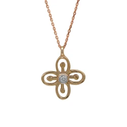 Diamantkette mit Adinkra Lebenssymbol (Bese Saka)