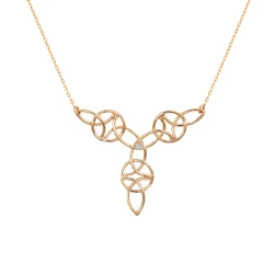 Keltische Symbole – Diamant Gold Ewige Liebe (Serch Bythol) Kette