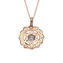 Diamant Goldkette mit Herzchakra (Anahata)