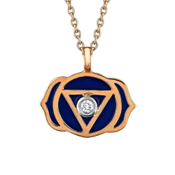 Diamant Stirn Chakra (Ajna) Symbol Halskette
