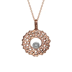 Diamant Goldkette mit Kronenchakra (Sahasrara)
