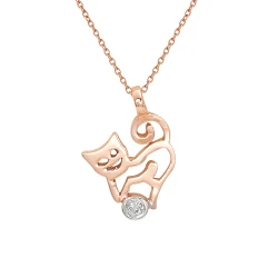 Diamant Katze Kette