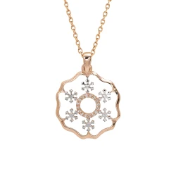 Diamant Schneeblumen Kette