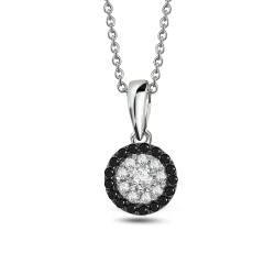 Schwarz und Weiß Diamant Kette