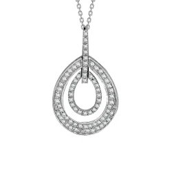 Diamant Tropfen Trend Halskette