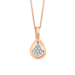 Diamant Gold Halskette