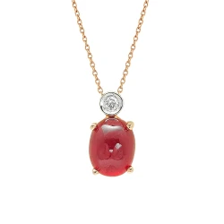 Diamant Rubin Granatapfel Halskette