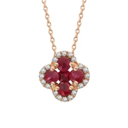 Rubin Diamant Halskette