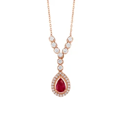 Diamant Rubin Halskette