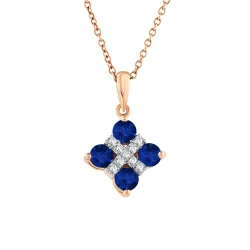Saphir Stern-Diamantkette