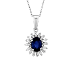 Saphir Diamant Kette
