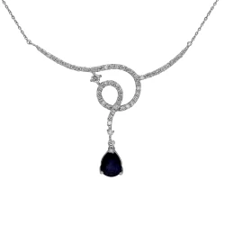 Diamant Saphir Kette