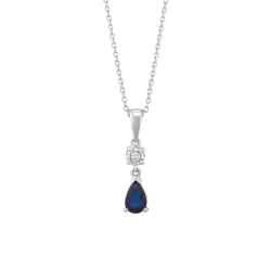 Diamant Saphir Kette