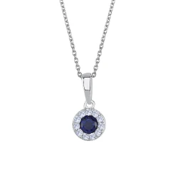 Diamant Saphir Halskette