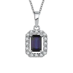Diamant Saphir Kette