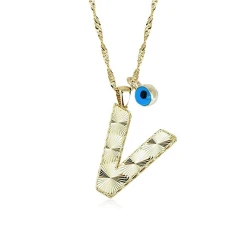 Goldkette mit Buchstabe V