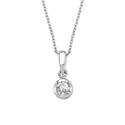 0,10 Karat Diamant Solitärring Halskette