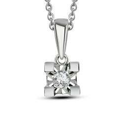 Solitär-Miracle-Diamantkette (0,40 Ct. Optik)