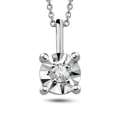 Diamant Solitärring Miracle Halskette (0,25 Ct. Ansicht)