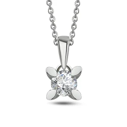 0,10 Karat Diamant Solitärring Kette