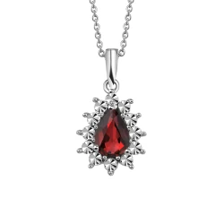Tropfen Rubin Gold Kette