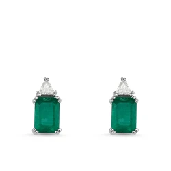 Diamant Smaragd Ohrringe