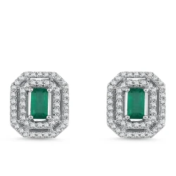 Diamant Smaragd Ohrringe