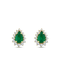 Tropfen Schliff Diamant Ohrringe