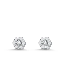 Diamant Effekt Solitärring Ohrringe