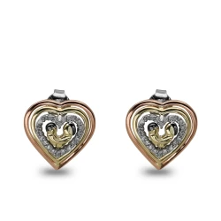 Diamant Mutter-Kind Herz Ohrring