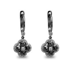 Glück Schwarzer Diamant-Ohrring