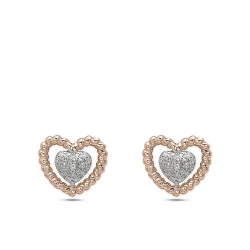 Herzförmige Diamant Fantasie Ohrringe
