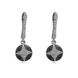 Schwarz-Weiß Diamant Ohrring