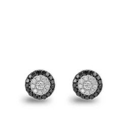 Schwarz-Weiß Diamant Ohrringe
