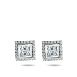 Diamant Prinzessschnitt Ohrringe