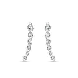 0,43 Karat Rivière-Diamantohrringe
