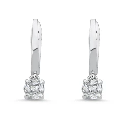 Diamant Effekt Solitärring Ohrringe