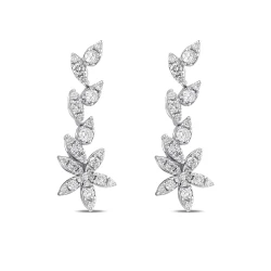 Blumen-Diamantohrringe