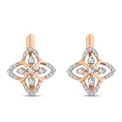 Diamant Stern Gold Ohrringe