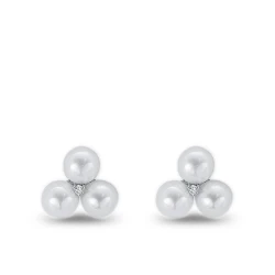 Diamant Perlen Ohrring