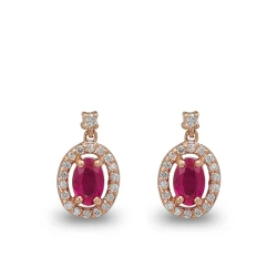 Rubin Diamant Ohrring