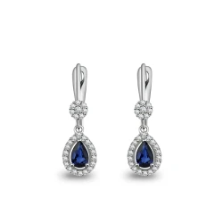 Diamant Tropfen Saphir Ohrring Purmerend